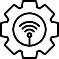 Gear setting symbol icon vector image. Illustration of the industrial wheel mechine mechanism design image