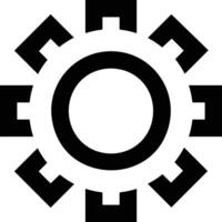 Gear setting symbol icon vector image. Illustration of the industrial wheel mechine mechanism design image