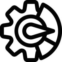 Gear setting symbol icon vector image. Illustration of the industrial wheel mechine mechanism design image