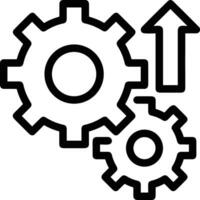 Gear setting symbol icon vector image. Illustration of the industrial wheel mechine mechanism design image