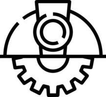 Gear setting symbol icon vector image. Illustration of the industrial wheel mechine mechanism design image