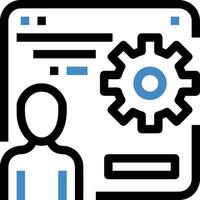 Gear setting symbol icon vector image. Illustration of the industrial wheel mechine mechanism design image