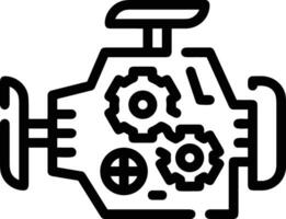 Gear setting symbol icon vector image. Illustration of the industrial wheel mechine mechanism design image