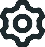 Gear setting symbol icon vector image. Illustration of the industrial wheel mechine mechanism design image