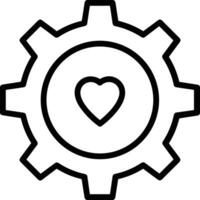 Gear setting symbol icon vector image. Illustration of the industrial wheel mechine mechanism design image