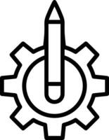 Gear setting symbol icon vector image. Illustration of the industrial wheel mechine mechanism design image