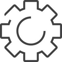 Gear setting symbol icon vector image. Illustration of the industrial wheel mechine mechanism design image