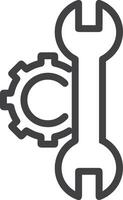 Gear setting symbol icon vector image. Illustration of the industrial wheel mechine mechanism design image