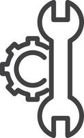 Gear setting symbol icon vector image. Illustration of the industrial wheel mechine mechanism design image