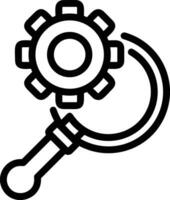 Gear setting symbol icon vector image. Illustration of the industrial wheel mechine mechanism design image