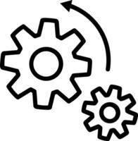 Gear setting symbol icon vector image. Illustration of the industrial wheel mechine mechanism design image