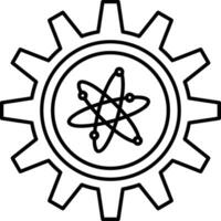 Gear setting symbol icon vector image. Illustration of the industrial wheel mechine mechanism design image