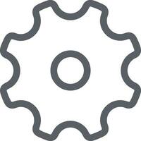 Gear setting symbol icon vector image. Illustration of the industrial wheel mechine mechanism design image