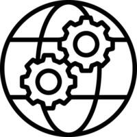 Gear setting symbol icon vector image. Illustration of the industrial wheel mechine mechanism design image