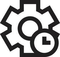 Gear setting symbol icon vector image. Illustration of the industrial wheel mechine mechanism design image