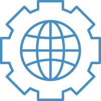 Gear setting symbol icon vector image. Illustration of the industrial wheel mechine mechanism design image