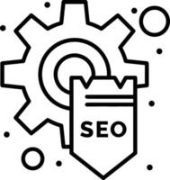 Gear setting symbol icon vector image. Illustration of the industrial wheel mechine mechanism design image