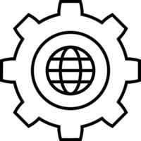 Gear setting symbol icon vector image. Illustration of the industrial wheel mechine mechanism design image