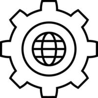 Gear setting symbol icon vector image. Illustration of the industrial wheel mechine mechanism design image