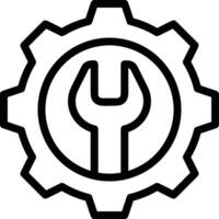 Gear setting symbol icon vector image. Illustration of the industrial wheel mechine mechanism design image