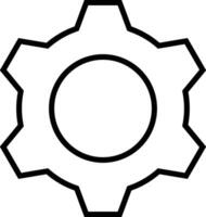 Gear setting symbol icon vector image. Illustration of the industrial wheel mechine mechanism design image