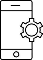 Gear setting symbol icon vector image. Illustration of the industrial wheel mechine mechanism design image