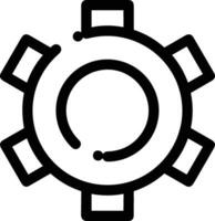 Gear setting symbol icon vector image. Illustration of the industrial wheel mechine mechanism design image