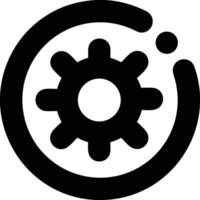Gear setting symbol icon vector image. Illustration of the industrial wheel mechine mechanism design image