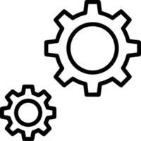 Gear setting symbol icon vector image. Illustration of the industrial wheel mechine mechanism design image