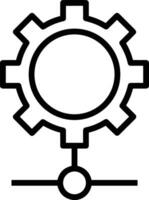 Gear setting symbol icon vector image. Illustration of the industrial wheel mechine mechanism design image