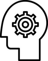 Gear setting symbol icon vector image. Illustration of the industrial wheel mechine mechanism design image