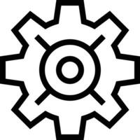 Gear setting symbol icon vector image. Illustration of the industrial wheel mechine mechanism design image