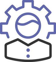 Gear setting symbol icon vector image. Illustration of the industrial wheel mechine mechanism design image