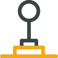 Gear setting symbol icon vector image. Illustration of the industrial wheel mechine mechanism design image