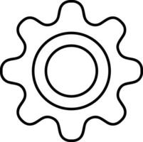 Gear setting symbol icon vector image. Illustration of the industrial wheel mechine mechanism design image