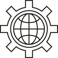 Gear setting symbol icon vector image. Illustration of the industrial wheel mechine mechanism design image