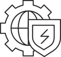 Gear setting symbol icon vector image. Illustration of the industrial wheel mechine mechanism design image