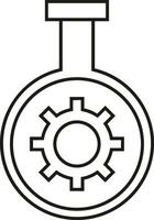 Gear setting symbol icon vector image. Illustration of the industrial wheel mechine mechanism design image