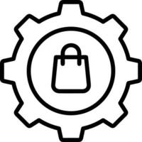 Gear setting symbol icon vector image. Illustration of the industrial wheel mechine mechanism design image