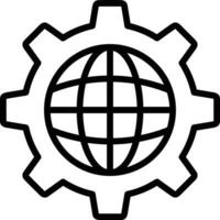Gear setting symbol icon vector image. Illustration of the industrial wheel mechine mechanism design image