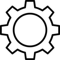 Gear setting symbol icon vector image. Illustration of the industrial wheel mechine mechanism design image