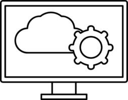 Gear setting symbol icon vector image. Illustration of the industrial wheel mechine mechanism design image