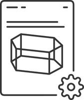 Gear setting symbol icon vector image. Illustration of the industrial wheel mechine mechanism design image