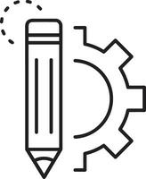 Gear setting symbol icon vector image. Illustration of the industrial wheel mechine mechanism design image