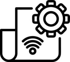 Gear setting symbol icon vector image. Illustration of the industrial wheel mechine mechanism design image