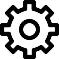 Gear setting symbol icon vector image. Illustration of the industrial wheel mechine mechanism design image