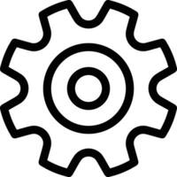 Gear setting symbol icon vector image. Illustration of the industrial wheel mechine mechanism design image