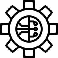 Gear setting symbol icon vector image. Illustration of the industrial wheel mechine mechanism design image