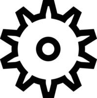 Gear setting symbol icon vector image. Illustration of the industrial wheel mechine mechanism design image