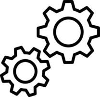 Gear setting symbol icon vector image. Illustration of the industrial wheel mechine mechanism design image